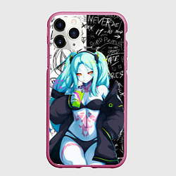 Чехол iPhone 11 Pro матовый Ребекка из Киберпанка 2077, цвет: 3D-малиновый