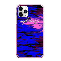 Чехол iPhone 11 Pro матовый Soft stones blye, цвет: 3D-розовый