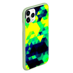 Чехол iPhone 11 Pro матовый Yellow green texture, цвет: 3D-салатовый — фото 2
