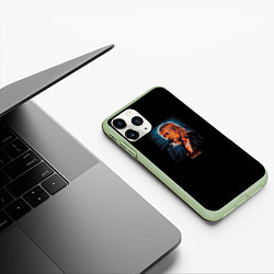 Чехол iPhone 11 Pro матовый Курт кобейн нирвана, цвет: 3D-салатовый — фото 2