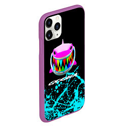 Чехол iPhone 11 Pro матовый 6Ix9ine голубые брызги, цвет: 3D-фиолетовый — фото 2