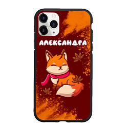 Чехол iPhone 11 Pro матовый Александра осенняя лисичка, цвет: 3D-черный