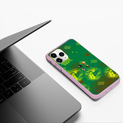 Чехол iPhone 11 Pro матовый Simpson children, цвет: 3D-розовый — фото 2