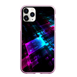 Чехол iPhone 11 Pro матовый Неоновый киберпанк, цвет: 3D-розовый