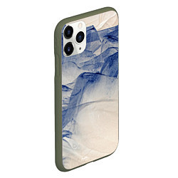 Чехол iPhone 11 Pro матовый Горы скалы в тумане, цвет: 3D-темно-зеленый — фото 2