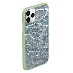 Чехол iPhone 11 Pro матовый Белая молния, цвет: 3D-салатовый — фото 2