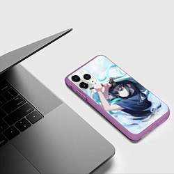 Чехол iPhone 11 Pro матовый Muichiro Tokito Demon Slayer, цвет: 3D-фиолетовый — фото 2