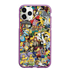 Чехол iPhone 11 Pro матовый Simpsonhistory, цвет: 3D-фиолетовый