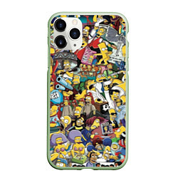 Чехол iPhone 11 Pro матовый Simpsonhistory, цвет: 3D-салатовый