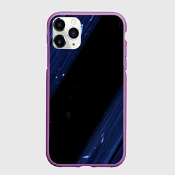 Чехол iPhone 11 Pro матовый Текстура красок, цвет: 3D-фиолетовый