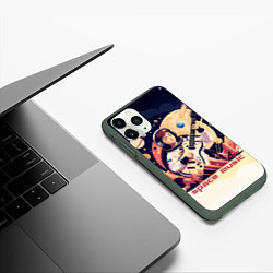 Чехол iPhone 11 Pro матовый Space music, цвет: 3D-темно-зеленый — фото 2