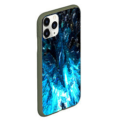 Чехол iPhone 11 Pro матовый Холодная масляная краска, цвет: 3D-темно-зеленый — фото 2