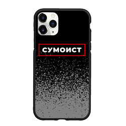Чехол iPhone 11 Pro матовый Сумоист - в рамке красного цвета, цвет: 3D-черный