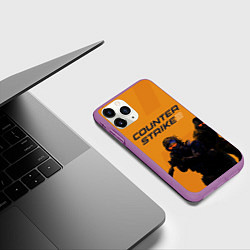 Чехол iPhone 11 Pro матовый Counter Strike 2, цвет: 3D-фиолетовый — фото 2