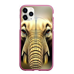 Чехол iPhone 11 Pro матовый Мой слон, цвет: 3D-малиновый