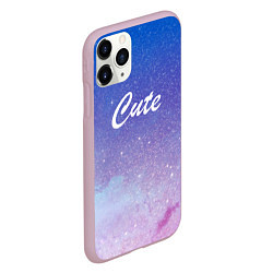Чехол iPhone 11 Pro матовый Space Cute, цвет: 3D-розовый — фото 2