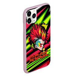 Чехол iPhone 11 Pro матовый Панк с красными волосами, цвет: 3D-розовый — фото 2