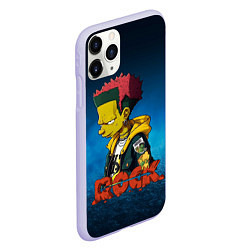 Чехол iPhone 11 Pro матовый Rock music Simpsons, цвет: 3D-светло-сиреневый — фото 2