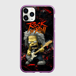 Чехол iPhone 11 Pro матовый Simpsons Rock and roll