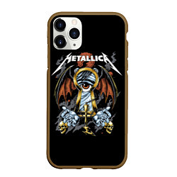 Чехол iPhone 11 Pro матовый Металлика - Metallica, цвет: 3D-коричневый