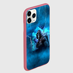 Чехол iPhone 11 Pro матовый Stalker sky art blue, цвет: 3D-малиновый — фото 2