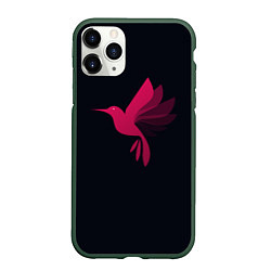 Чехол iPhone 11 Pro матовый Colibri Pantone, цвет: 3D-темно-зеленый