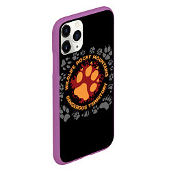 Чехол iPhone 11 Pro матовый След волчий, цвет: 3D-фиолетовый — фото 2