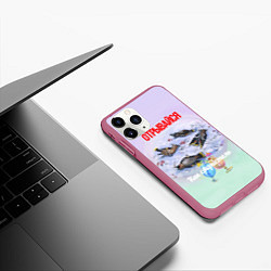 Чехол iPhone 11 Pro матовый Забродившие ягоды и пьяные свиристели, цвет: 3D-малиновый — фото 2