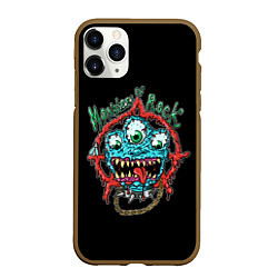 Чехол iPhone 11 Pro матовый Monsters of rock, цвет: 3D-коричневый