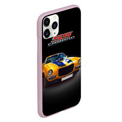 Чехол iPhone 11 Pro матовый Ретро маслкар Camaro SS 1970 года, цвет: 3D-розовый — фото 2