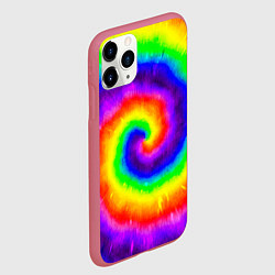Чехол iPhone 11 Pro матовый Тай-дай, цвет: 3D-малиновый — фото 2