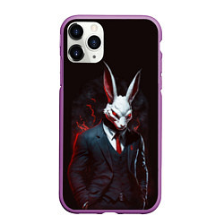 Чехол iPhone 11 Pro матовый Devil rabbit, цвет: 3D-фиолетовый