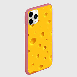 Чехол iPhone 11 Pro матовый Сырная текстура, цвет: 3D-малиновый — фото 2