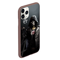 Чехол iPhone 11 Pro матовый Зомби анархист, цвет: 3D-коричневый — фото 2