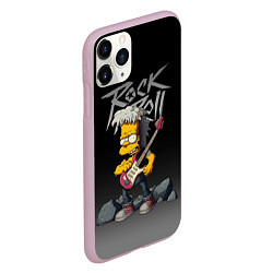 Чехол iPhone 11 Pro матовый Рок Симпсоны, цвет: 3D-розовый — фото 2