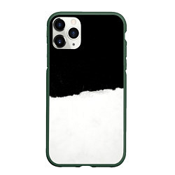 Чехол iPhone 11 Pro матовый Оторванный лист бумаги, цвет: 3D-темно-зеленый