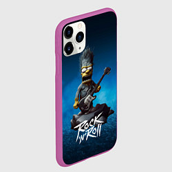 Чехол iPhone 11 Pro матовый Simpson rock, цвет: 3D-фиолетовый — фото 2