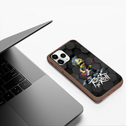 Чехол iPhone 11 Pro матовый Рок Симпсоны, цвет: 3D-коричневый — фото 2