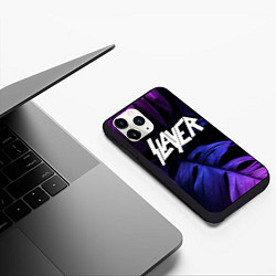 Чехол iPhone 11 Pro матовый Slayer neon monstera, цвет: 3D-черный — фото 2