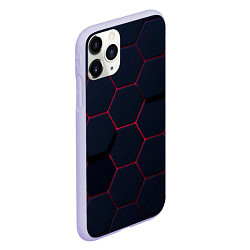 Чехол iPhone 11 Pro матовый Светящиеся стальная броня, цвет: 3D-светло-сиреневый — фото 2