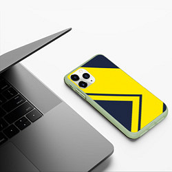 Чехол iPhone 11 Pro матовый Жёлтые стрелки, цвет: 3D-салатовый — фото 2