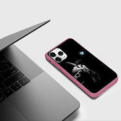 Чехол iPhone 11 Pro матовый БМВ в тени, цвет: 3D-малиновый — фото 2