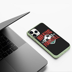 Чехол iPhone 11 Pro матовый Football hooligans, цвет: 3D-салатовый — фото 2