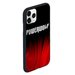 Чехол iPhone 11 Pro матовый Powerwolf red plasma, цвет: 3D-черный — фото 2