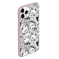 Чехол iPhone 11 Pro матовый Anime hentai ahegao, цвет: 3D-розовый — фото 2