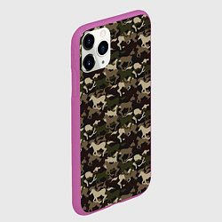 Чехол iPhone 11 Pro матовый Лошади - камуфляж, цвет: 3D-фиолетовый — фото 2