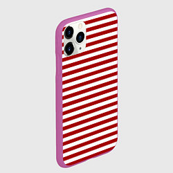 Чехол iPhone 11 Pro матовый Тельняшка краповая Спецназ МВД, цвет: 3D-фиолетовый — фото 2