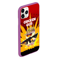 Чехол iPhone 11 Pro матовый Chicken Gun - спецназ, цвет: 3D-фиолетовый — фото 2