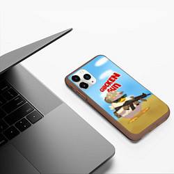 Чехол iPhone 11 Pro матовый Цыпленок - Чикен Ган, цвет: 3D-коричневый — фото 2