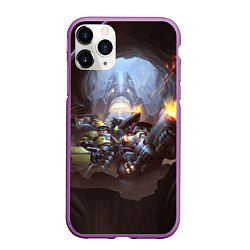 Чехол iPhone 11 Pro матовый Team Deep Rock Galactic, цвет: 3D-фиолетовый